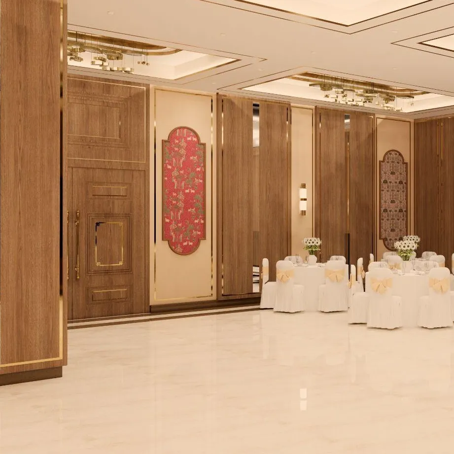 Celebration-ready banquet hall interiors at Annakoot for special occasions